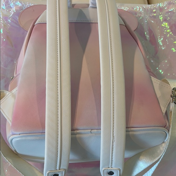 Loungefly Pink and White Mini Backpack with Bow-Firm price! - Picture 9 of 11